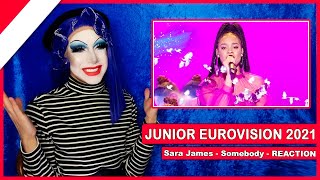 POLAND  Sara James  Somebody LIVE  Drag Queen Reacts to Junior Eurovision 2021 [upl. by Artapoelc]