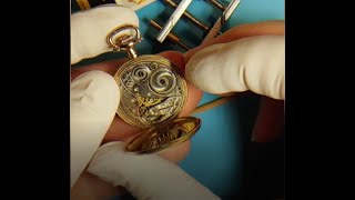 Elgin Pocket Watch Balance Complete Repair [upl. by Leitnahs]