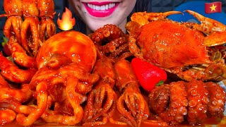 ASMR SPICY SEAFOOD BOIL makanan laut pedas 먹방 MUKBANG MASSIVE Eating Sounds [upl. by Toole870]