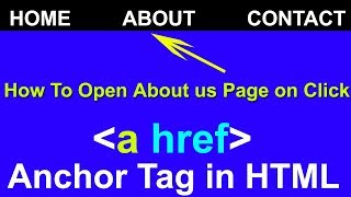 14 How to link pages in HTML Anchor Tag in HTML by cyber warriors [upl. by Deevan751]