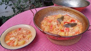 CATAPLANA DE ARROZ CON BACALAO Y PATATAS [upl. by Jeni610]