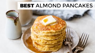 EASY ALMOND FLOUR PANCAKES  fluffy Keto breakfast [upl. by Hagan515]