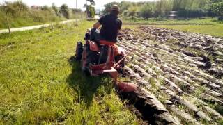 kubota B6000 Plowing [upl. by Anidal423]