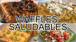 WAFFLES SALUDABLES RÁPIDOS Y FÁCILES  Receta [upl. by Bristow695]