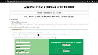 Tutorial para el registro de solicitudes Primera Vuelta UAM 2024 [upl. by Ydner]