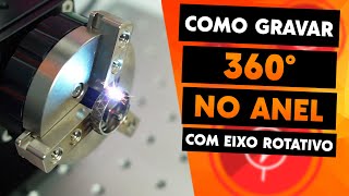 COMO GRAVAR 360º NO ANEL COM MÁQUINA LASER E EIXO ROTATIVO  TRANSLASER [upl. by Layap538]