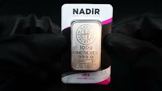 Nadir 100g Silver Minted Bar [upl. by Hamrah]