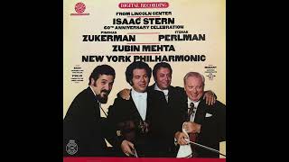 Isaac Stern Pinchas Zukerman amp Itzahk Perlman  Isaac Stern 60th Anniversary Celebration [upl. by Adnoyek]