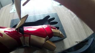 Test Forearm Electric Iron Man cosplay Cattoys FR [upl. by Ahseiym]