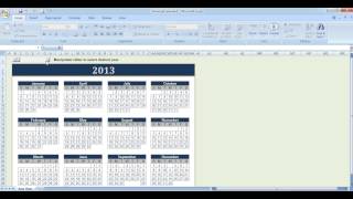 Cara membuat kalender di Microsoft Excel 2007 [upl. by Heriberto516]