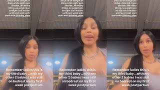 Cardi B Post Birth Nearly Gave Out Doing Stair Master For 30 Minutes “I’M DYING” 😂😂😂 [upl. by Yetty]