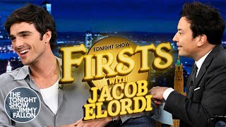 Jacob Elordi Reveals His First Celebrity Crush Was Brad Pitt Tonight Show Firsts  The Tonight Show [upl. by Cheyne400]