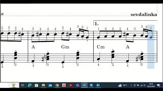 Harmoniko moja  sheet music for accordion beginner [upl. by Magdau]