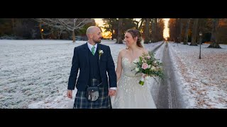 Carberry Tower wedding videography  Charlotte  Garry wedding film trailer [upl. by Arand]