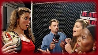 Ivory amp Jacqueline confront WWF Womens Champion Stephanie McMahon RAW IS WAR June 05 2000 [upl. by Swanhildas911]