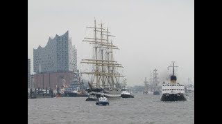 829 Hafengeburtstag Hamburg 2018  Kruzenshtern  Ex Padua  Крузенште́рн [upl. by Arvell]