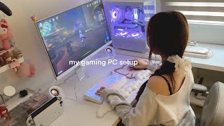 building my first gaming PC just to play Genshin Impact ∙ RYZEN55600 RTX4060  white aesthetic [upl. by Lindell]