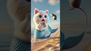 Mermaid cat gets rid of rats 😱😹❤️ cat ai catlover aicat cutecat catvideos 貓 [upl. by Wons714]