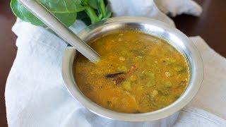 Basale soppu  Basale Soppina Sambar huLi Recipe  Malbar Spinach Recipes [upl. by Akimot]