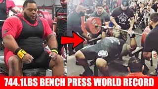 Kentucky Man Breaks Bench Press World Record 7441lbs RAW Bench Press [upl. by Lamak]