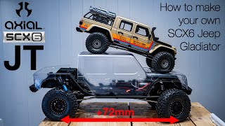 AXIAL SCX6 GLADIATOR Part 1  Make your own LONG WHEELBASE Jeep [upl. by Nil]