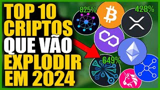 TOP 10 CRIPTOMOEDAS QUE VÃO VALORIZAR EM 2024  MELHORES CRIPTOS PROMISSORAS PARA INVESTIR E COMPRAR [upl. by Roland]