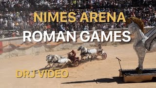 Roman spectacle in the Arena of Nimes France [upl. by Adelbert]