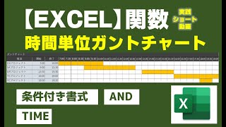 【Excel】時間単位ガントチャート TIME AND 条件付き書式【エクセル関数】エクコぺ [upl. by Labotsirc300]