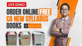 Live Demo How to Order CA New Syllabus Book from ICAI for Free  CA Foundation CA Inter amp CA Final [upl. by Natek502]