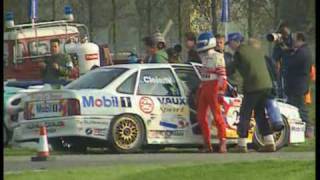 BTCC 1992  Silverstone  Soper vs Cleland [upl. by Enelyaj248]