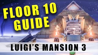 Luigis Mansion 3  Floor 10 Tomb Suites 🏺 100  All Gems 💎 Boss Fight ⚔️ amp Boo Location 👻 [upl. by Patt707]