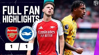 Arsenal ROBBED Declan Rice Red Card Arsenal 11 Brighton Highlights [upl. by Cissej891]