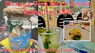 Disneys Vero Beach Resort BIG Storm  Excellent Arts amp Crafts  Amazing Dinner at Wind amp Waves [upl. by Tracie900]