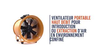 Extracteur ventilateur dair et fumées portable 30cm avec gaine 10m [upl. by Ailati]