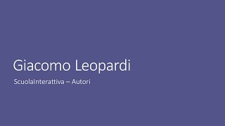 Giacomo Leopardi [upl. by Haveman612]