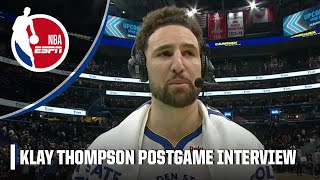 Klay Thompson describes the benefits he sees of coming off the bench  NBA on ESPN [upl. by Idroj]