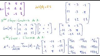 Comment calculer linverse dune matrice 3x3 [upl. by Ethben]