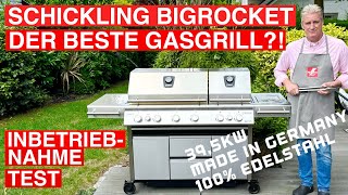 🔥 GRILLBLITZ Schickling BigRocket der beste Gasgrill Test erste Inbetriebnahme Ausbrennen Premio [upl. by Kcirdehs76]