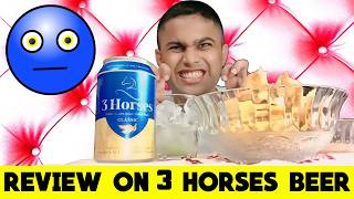 3 Horses Classic Beer Review। 330ml 318 tk। Non Alcoholic Malt Beverage। Crispy Chicken 🥳 [upl. by Sarid]