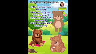 Teddy Bear Teddy Bear turn around  3D Animation English Nursery rhyme song for children [upl. by Adnofal]