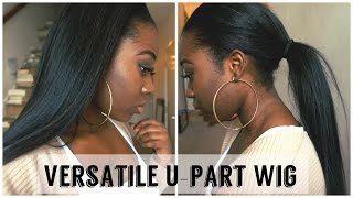 How I Style My Versatile UPart Wig  Ponytail  Half upHalf down  Tutorial [upl. by Bert]