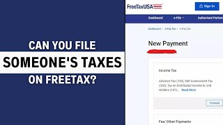 Can I File Somebody Elses Taxes with my FreeTaxUSA Account [upl. by Yregerg]