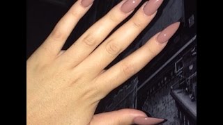 Unhas Stiletto  Como fazer com unhas postiças [upl. by Adnohryt]