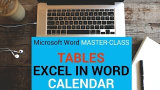 How to Create Excel in Word Tables Calendar in Microsoft Word Masterclass [upl. by Armillda691]