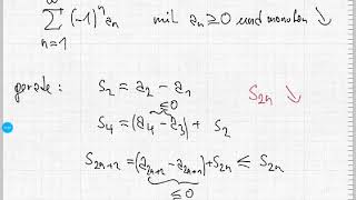 LeibnizKriterium für alternierende Reihen [upl. by Anuaek]