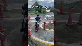 One hand trail pass 😱 licenseprocessnepal🏍️ dosubscribe license driverslicense everyone [upl. by Paulina]