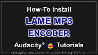 How to Install LAME MP3 Encoder in Audacity [upl. by Adore]