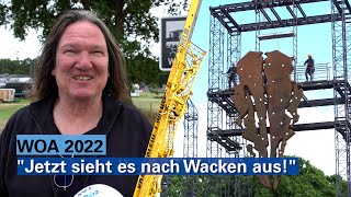 WOA 2022 „Jetzt sieht es nach Wacken aus“ — Video vom Aufbau des Wahrzeichens [upl. by Itsa]