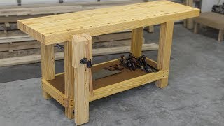 Build an Inexpensive RouboStyle Woodworking Workbench [upl. by Evangelina]