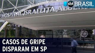 São Paulo enfrenta surto de gripe  SBT Brasil 211221 [upl. by Enelegna]